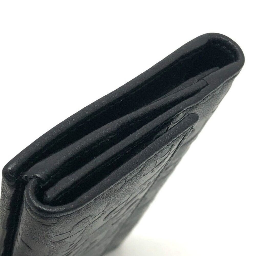 GUCCI Embossed all over pattern Bifold Long Wallet Leather Black - Picture 11 of 11